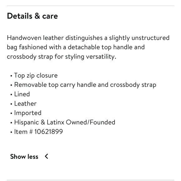 CLARE V Petite Moyen Woven Leather Navy EUC - Picture 6 of 6